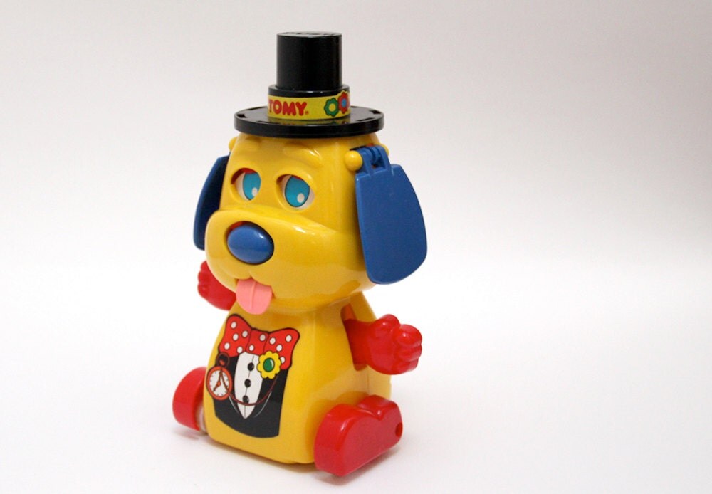 Vintage Doggone Dog push along toy by Tomy 1970s