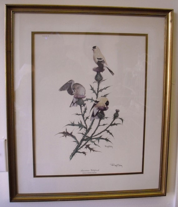 Ray Harm ''American Goldfinch Print 1966.