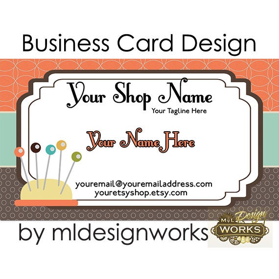 Business Card Design Sewing Business Card Premade Business