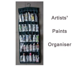 Paint Organiser for Artists SEWING PATTERN Portable Art Paint Mobile Carrier can hold 30 Tubes of Paint
