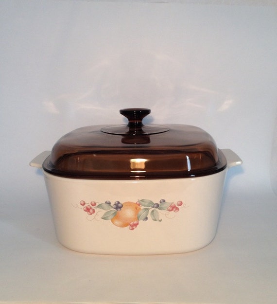 Vintage Corning Ware Abundance 5 qt. Casserole by hillsdesign