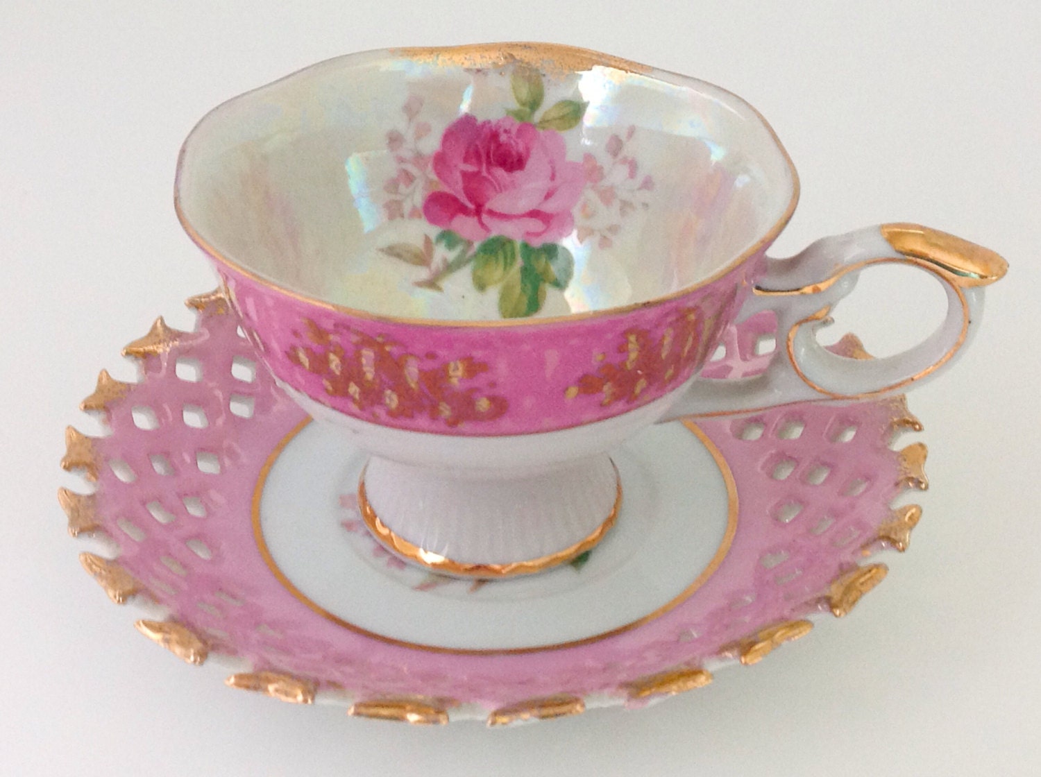 Vintage Royal Halsey Very Fine China Footed tea cup and