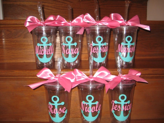 Personalized Anchor Tumbler bridal party bachelorette party