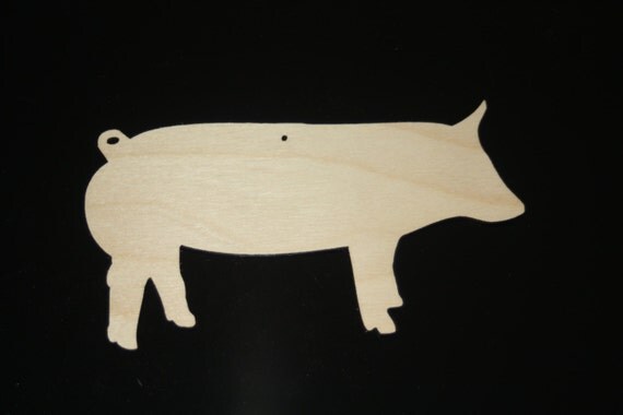 Wooden pig cutout