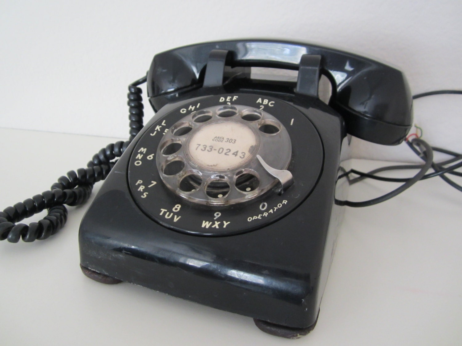 Items Similar To Vintage 1960s Black Rotary Analog Phone With Metal 