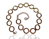 Circle belt , Vintage belt , Metal chain belt , Vintage accessory