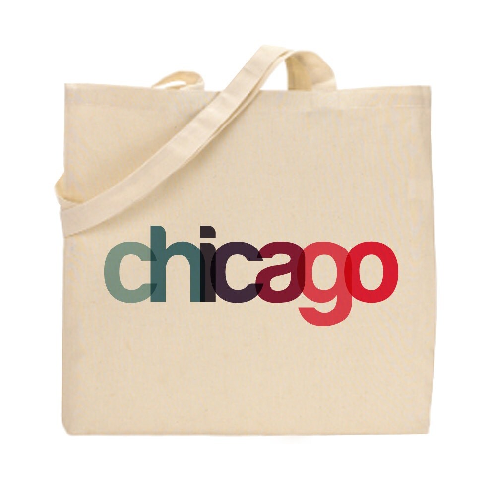 Chicago Tote Bag Bridesmaid Gift Chicago by WystarWeddingShop