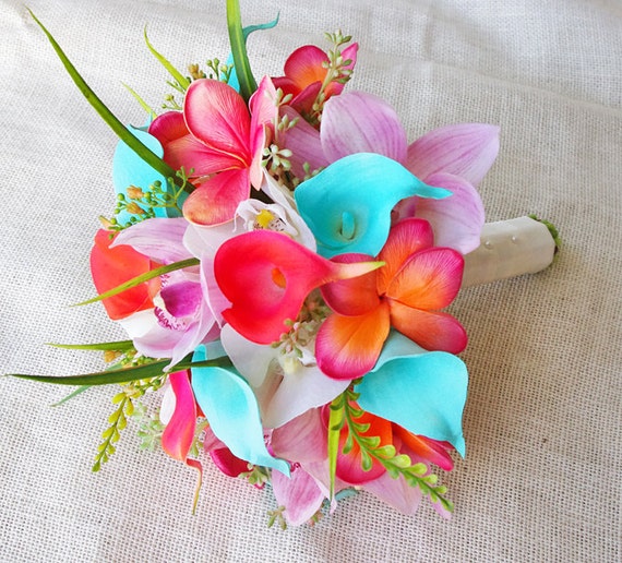 Wedding Coral Orange Pink and Turquoise Teal Natural by Wedideas