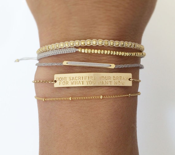 personalized layered bracelets