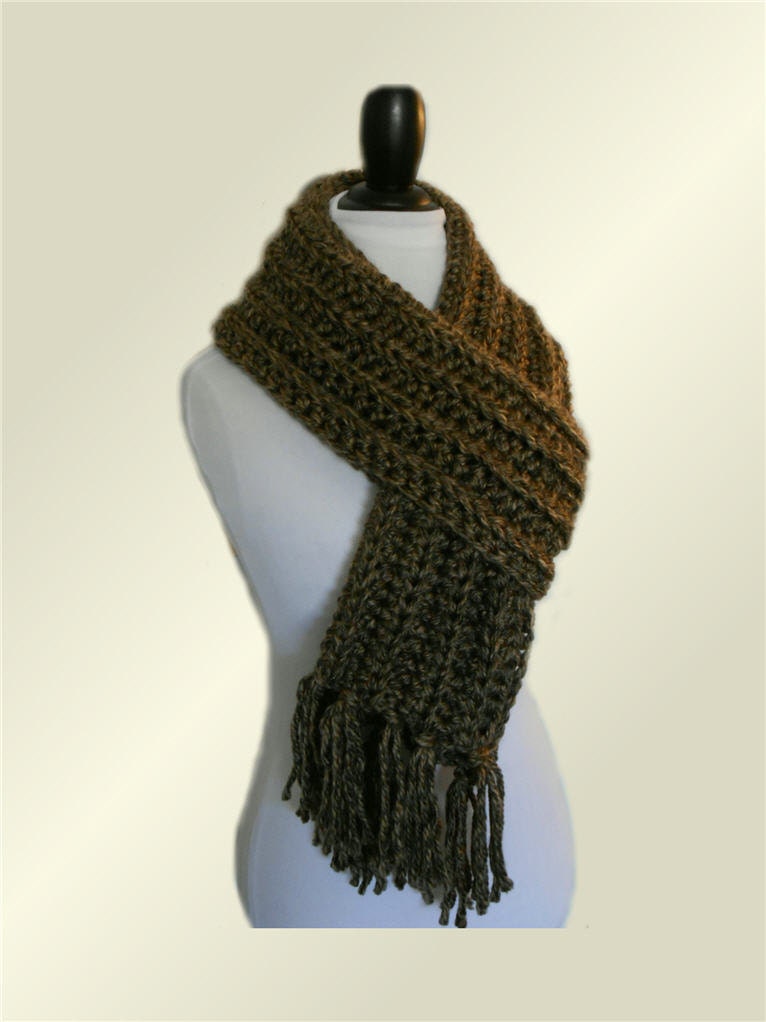 Extra Long Scarf Chunky Brown Mens Scarf Womens Scarves Knit