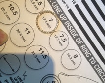 unique ring size chart related items etsy