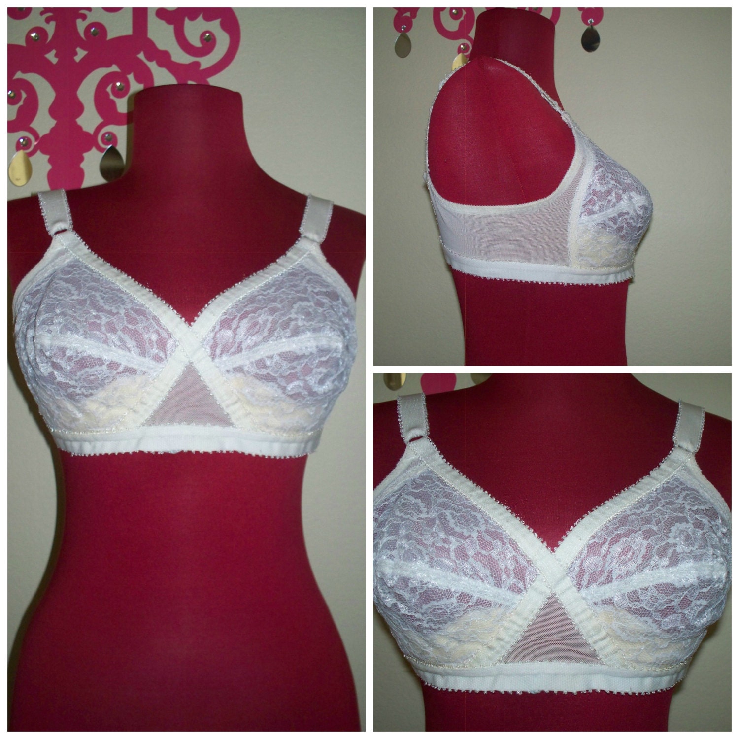 Vintage Playtex Cross Your Heart Bra 60 S 70 S White   Il Fullxfull.625728588 C6u7 