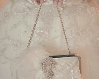 Custom Bridal Handbag / Ivory Wedding Purse