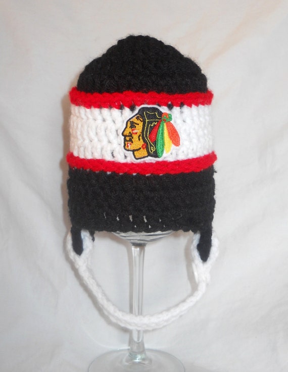 Baby Hockey Helmet Hat Chicago Blackhawks Inspired by CDBStudio