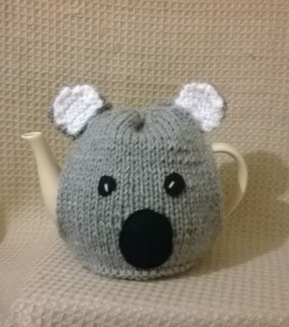 Items similar to Hand Knitted Koala Bear Tea Cosy on Etsy