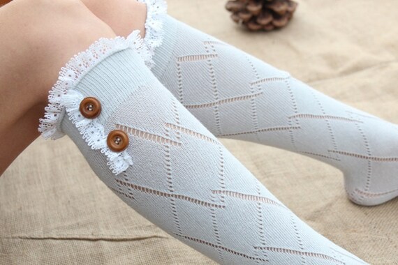 cute boot socks with lace