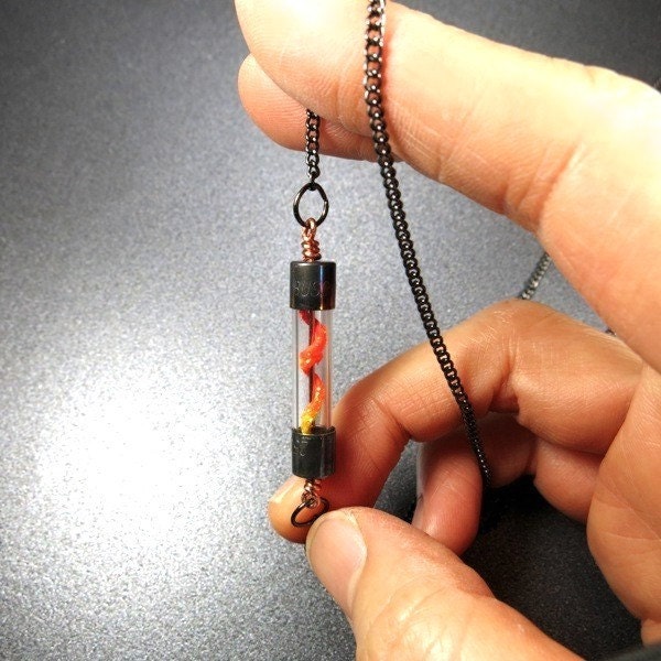 Fuse Tube Necklace Glass Tube Jewelry Industrial Filament Hot