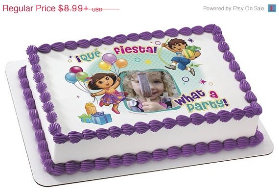 SUMMER SALE DORA the Explorer-What a Party Edible Image Cake Topper Il_570xn