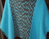 Turquoise Baby Blanket - Baby Boy Blanket - Hand Crocheted Afghan - Baby Boy Gift - Baby Boy Nursery