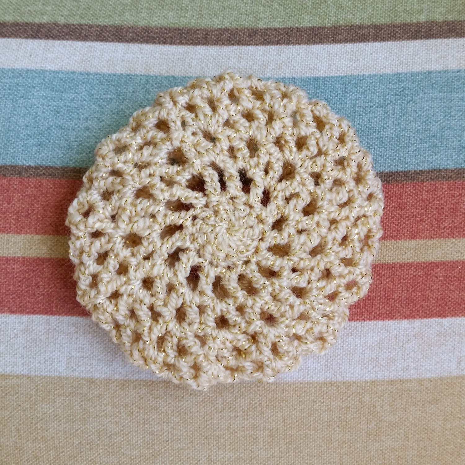 Hair Bun Cover Gold by RSECrafts on Etsy