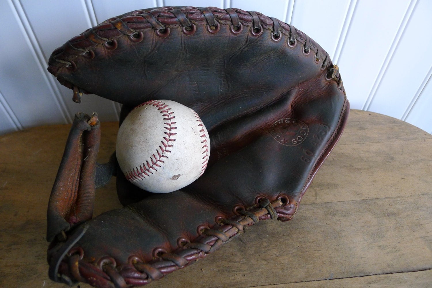 First Baseman's baseball glove by BrightwoodLane on Etsy