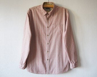 Items similar to Men's Pink Oxford Shirt // Pale Pastel Light Pink ...