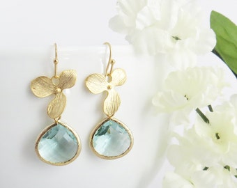 Aquamarine Earrings, Aquamarine Birthstone, Aquamarine Jewelry, March Birthstone, Mothers Day Gift, Gift for Mom, Bridesmaid Earrings, Mom
