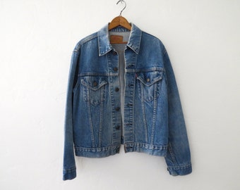 Vintage Levis Denim Jacket // Large Levis Jean Jacket // Mens Levis Jacket