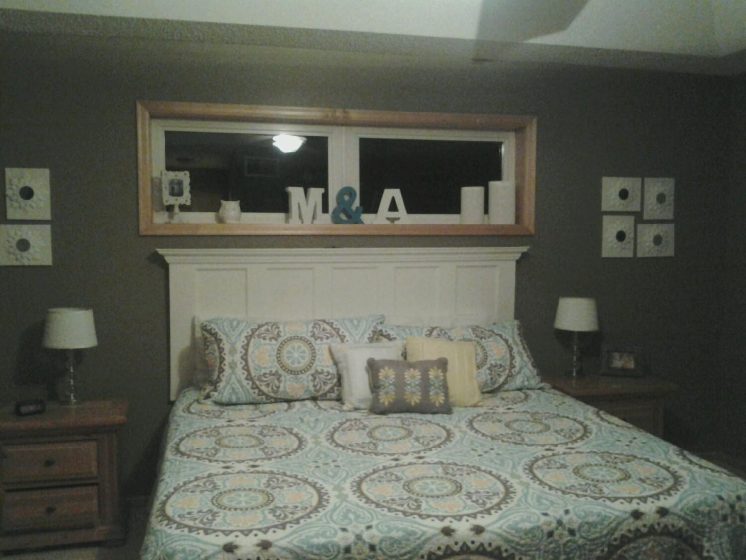 Vintage door headboard