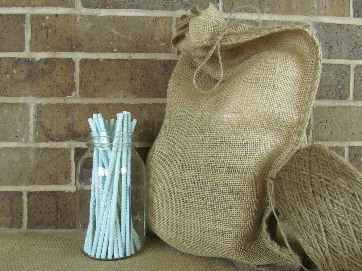 1 12x20 Large Burlap Bag Natural Rustic Burlap Bag with