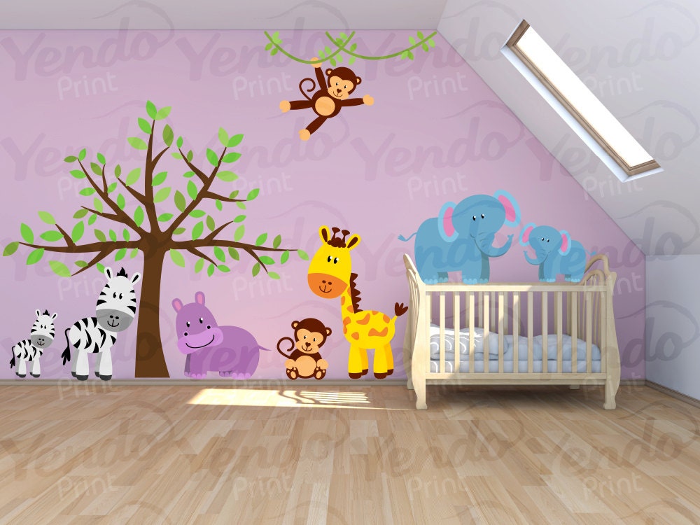 Wall Decal Jungle Decal Jungle Wall Decal Kids Wall