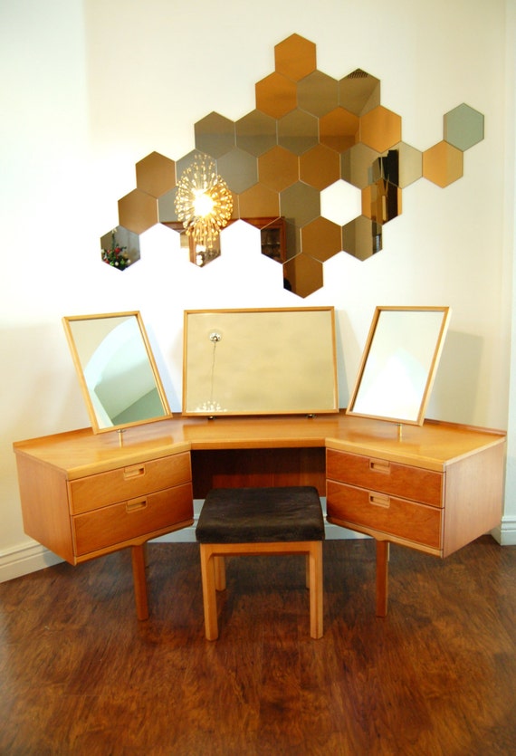 Items similar to SALE!!!! Wow! Mid Century Dressing Table with Triple