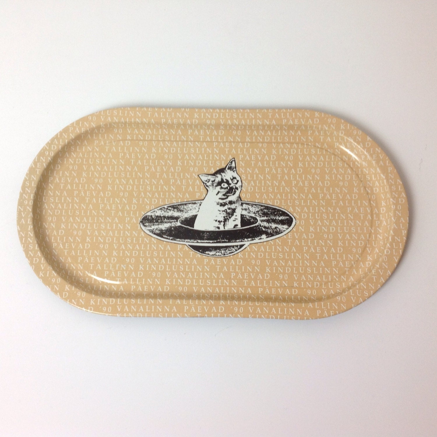 Serving tray /vintage tray/ cat in a hat tray Haute Juice