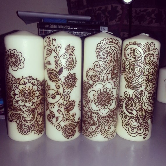 Items similar to Ready to ship Handcrafted henna  candles 