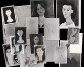 B/W Photo Collection of Paintings By Famous Listed Artist Amedeo Modigliani