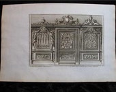 Jean Le Pautre Rare French Copperplate Portrait Panel 1753 Plate 4 18th C.