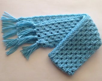 Crocheted Frozen-inspired Elsa scarf
