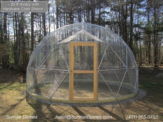 SALE 20 ft Geodesic Dome Outdoor Aviary Flight by SunriseDomes