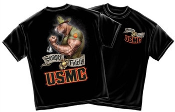 usmc bulldog t shirt