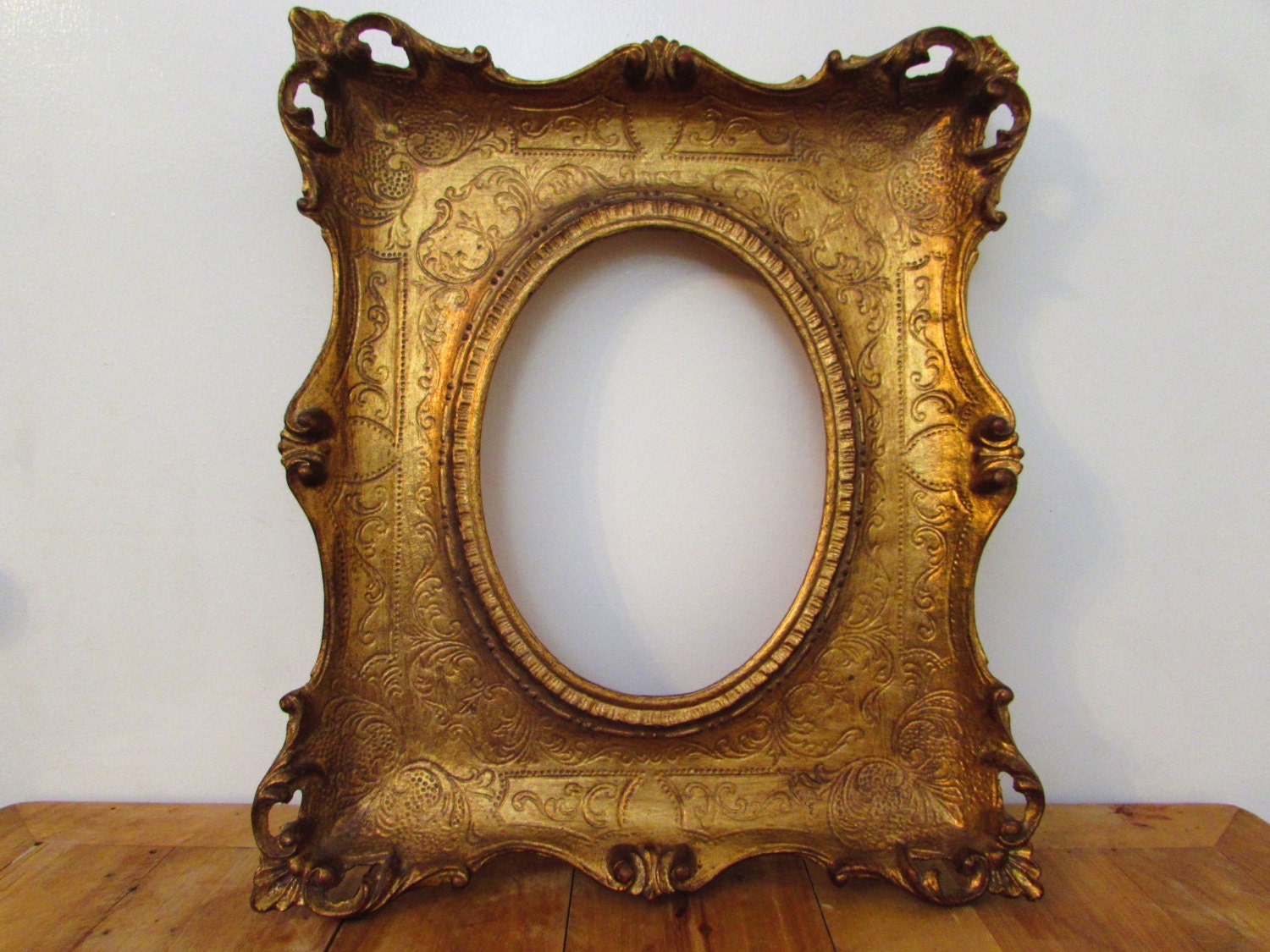 Vintage Rococo Frame Ornate Gold Frame Large Wooden Frame