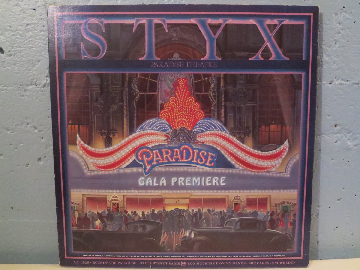 Vinyl Record Styx Paradise Theater Vinyl Record   Music