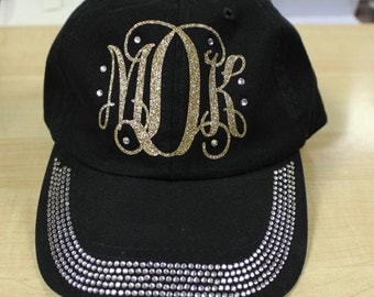 Monogram Cap, Interlocking Monogram Hat, Baseball Hat, Monogram Hat