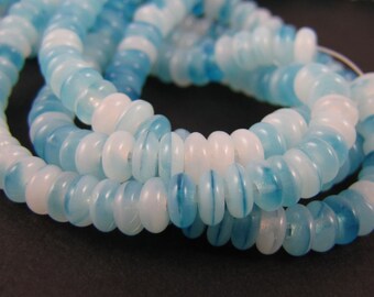 HurriCane Cloudy Skies Czech Glass 4mm Rondelle Beads 100pc #1680