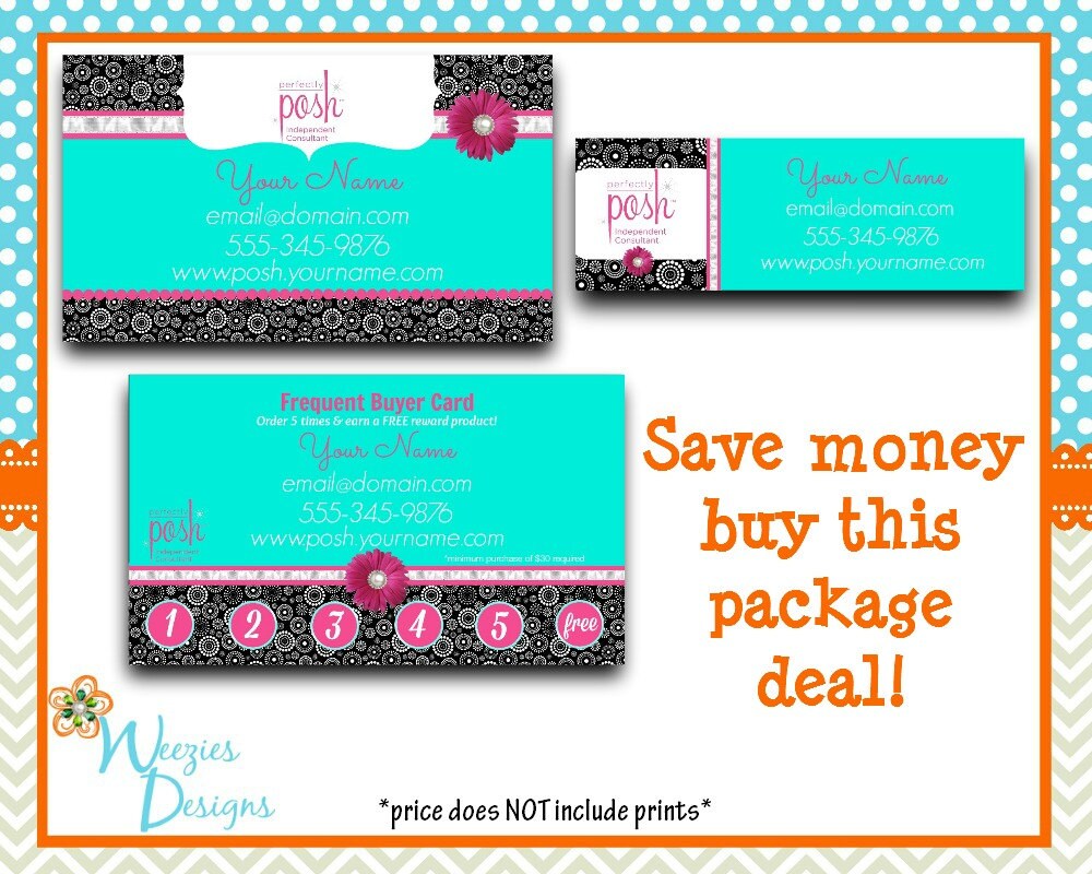 Perfectly Posh Business Package Business Card By WeeziesDesigns