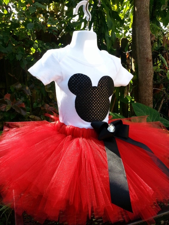 Items similar to Mickey Mouse inspired Tutu set. Girls tutu, Birthday ...