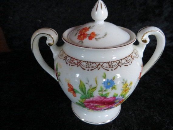 Vintage 1940's NORITAKE china sugar bowl hand by FaitheRuns