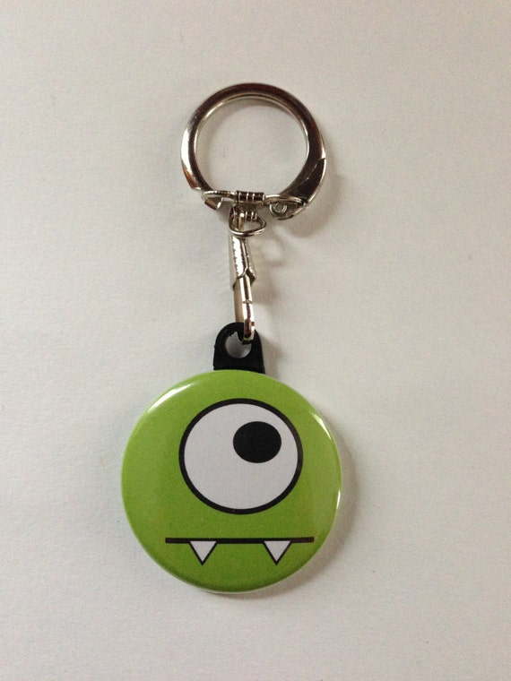 Cute Monster Keychain Green Handmade Keychain Geekery