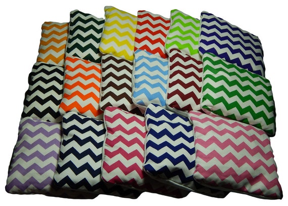 Wedding Chevron Cornhole Bags - Weather Resistant - Build your own set - Set of 8 cornhole bags - Baggo bags - Cornhole bean bags