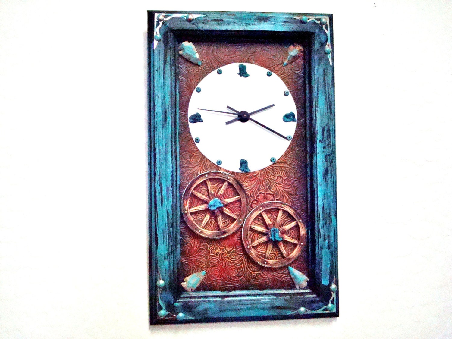 Southwest Wall Clock by dccreations1 on Etsy