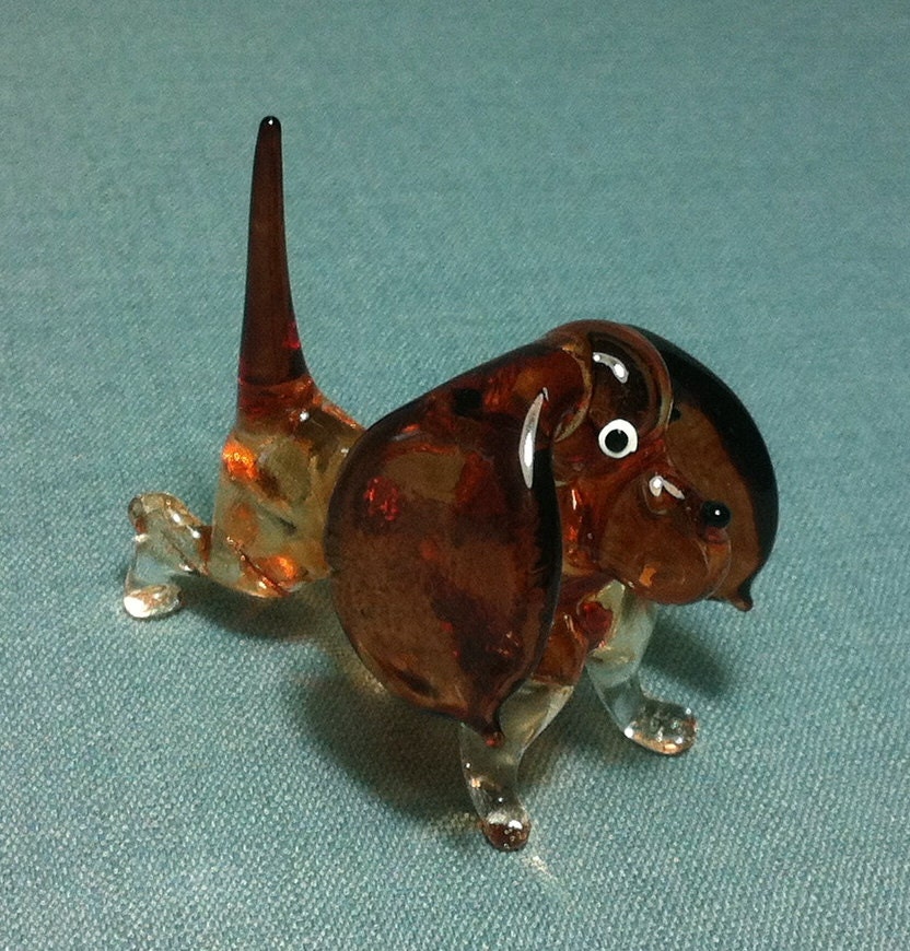 blown glass dachshund